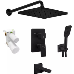 Eca Tiera 3 Yollu Mat Siyah Ankastre Duş Seti - 102199784C1