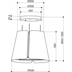 Faber Beat WH Matt F45 Mat Beyaz Ada Davlumbaz