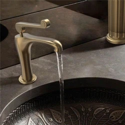 Fontana FA-6011 Fırçalanmış Altın Lavabo Bataryası