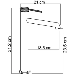 Fontana FJ-1027 Mat Siyah Yüksek Lavabo Bataryası