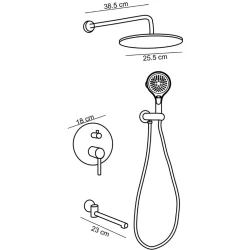 Fontana FJ-4153F Rose Gold Ankastre Duş Seti