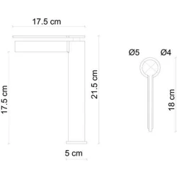 Fontana FJ-6027 Mat Füme Yüksek Lavabo Bataryası