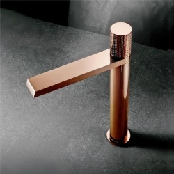 Fontana FK-9123 Parlak Rose Gold Yüksek Lavabo Bataryası