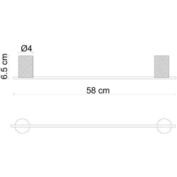 Fontana FN-70108 Krom-Siyah Havluluk Hemen Al