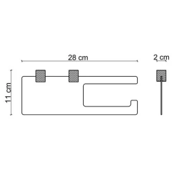 Fontana FY-90303 Mat Rose-Siyah Tuvalet Kağıtlığı Hemen Al