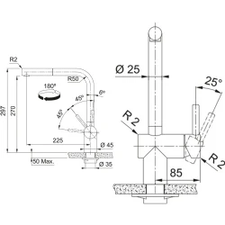 Franke Atlas Neo Doccia Copper Spiralli Armatür