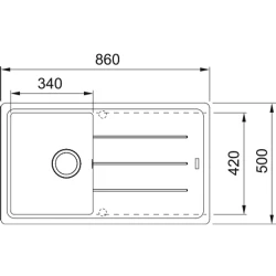 Franke Basis BFG 611-86 Sağ-Sol Damlalıklı Slate Grey Granit Evye