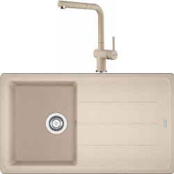 Franke Basis Bfg 611-86 Granit Eviye + Active Plus Doccia 2.0 Armatür (Avena)