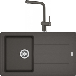 Franke Basis Bfg 611-86 Granit Eviye + Active Plus Doccia 2.0 Armatür (Slate Grey)
