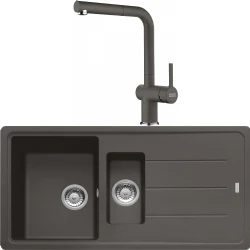 Franke Basis Bfg 651-97 1,5 Gözlü Granit Evye + Active Plus Doccia 2.0 Armatür (Slate Grey) Hemen Al