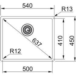 Franke Box Bxx 210/110-50 Tek Gözlü Damlalıksız Çelik Evye