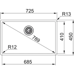 Franke Box Bxx 210/110-68 Tek Gözlü Damlalıksız Çelik Evye