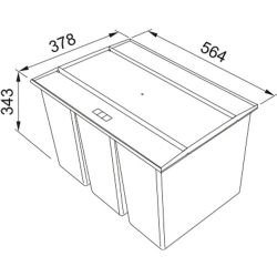 Franke Easysort 600-3-0 Ankastre Dolap İçi Çöp Kovası