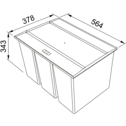 Franke Easysort 600-1-4 Ankastre Dolap İçi Çöp Kovası