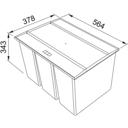 Franke Easysort 600-2-2 Ankastre Dolap İçi Çöp Kovası