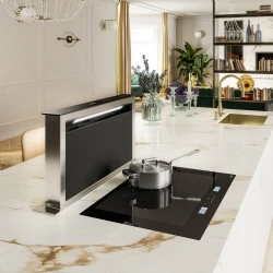 Franke FDW 908 IB XS Siyah Cam-Inox 90 Cm Tezgahaltı Davlumbaz