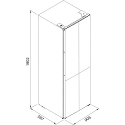 Franke FMD 505 TNF SI BKG E Siyah Cam Buzdolabı