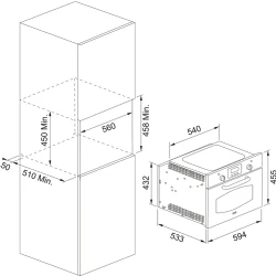 Franke Classicline FMW 45 CL G ON Nero Ankastre Mikrodalga Fırın