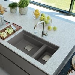 Franke Kubus 2 KNG 160-46-21 Stone Grey Granit Eviye