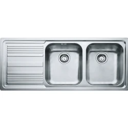 Franke Logica Line Lll 621 Dekorlu 2 Gözlü Sol Damlalıklı Çelik Evye