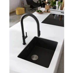 Franke Maris Slim Clear Water Mat Siyah Su Arıtma Filtreli Spiralli Eviye Armatürü