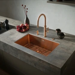 Franke Mythos Masterpiece BXM 210/110-68 Eviye + Mythos Masterpiece Spiralli Armatür + Active Sıvı Sabunluk (Bakır)