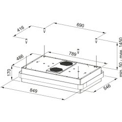 Franke Mythos Masterpiece FMYS BK/GD F80 KL Mat Siyah-Altın Ada Davlumbaz