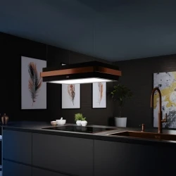 Franke Mythos Masterpiece FMYS BK/CP F80 KL Mat Siyah-Bakır Ada Davlumbaz