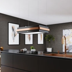 Franke Mythos Masterpiece FMYS BK/CP F80 KL Mat Siyah-Bakır Ada Davlumbaz