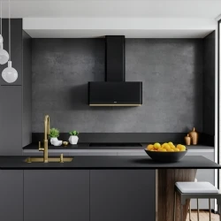 Franke Mythos Masterpiece FMYW BK M/GD 80 KL Mat Siyah-Altın Davlumbaz