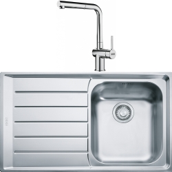 Franke Neptun NEX 611-86 Sol Damlalıklı Evye + Active Plus Doccia Armatür Seti