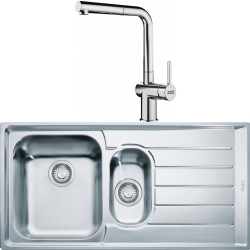 Franke Neptun NEX 651-100 Sağ Damlalıklı Evye + Active Plus Doccia Armatür Seti