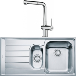 Franke Neptun NEX 651-100 Sol Damlalıklı Evye + Active Plus Doccia Armatür Seti