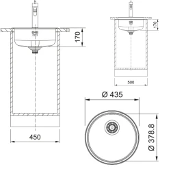 Franke Rondo ROX 610/110-38 Inox Evye