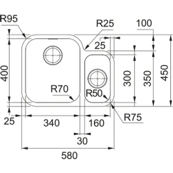 Franke Smart SRX 160-34-16 Inox Eviye