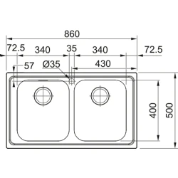 Franke Smart SRX 620-34-34 Inox Eviye