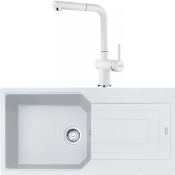 Franke Urban Ubg 611-100 Granit Eviye + Active Plus Doccia 2.0 Armatür (Bianco)