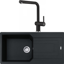 Franke Urban Ubg 611-100 Granit Eviye + Active Plus Doccia 2.0 Armatür (Nero)