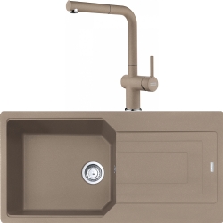 Franke Urban Ubg 611-100 Granit Eviye + Active Plus Doccia 2.0 Armatür (Oyster)