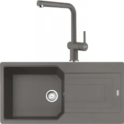 Franke Urban Ubg 611-100 Granit Eviye + Active Plus Doccia 2.0 Armatür (Stone Grey)
