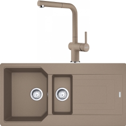 Franke Urban Ubg 651-100 1,5 Gözlü Granit Evye + Active Plus Doccia 2.0 Armatür (Oyster)
