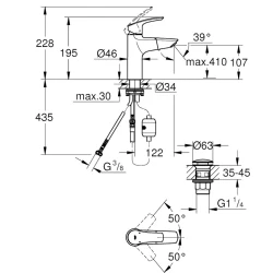 GRohe Eurosmart 2021 Tek Kumandalı Lavabo Bataryası - 23976003 Hemen Al