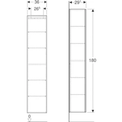 Geberit 36 Cm Beyaz Boy Dolabı - 502.316.01.1