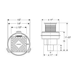 Geberit Aquorea Yer Süzgeci - 388.015.00.2