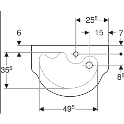 Geberit Bambini 60x40 Cm Çocuk Lavabo - 326060000