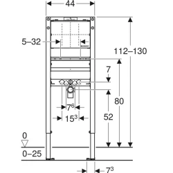 Geberit Duofix 112-130 Cm Ankastre Lavabo Bataryası İç Seti - 111.274.00.2