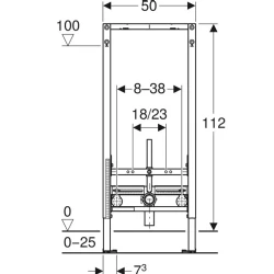 Geberit Duofix 112 Cm Bide İçin Universal Gömme Rezervuar - 111.520.00.2