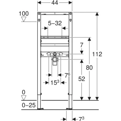 Geberit Duofix 112 Cm Tezgah Üstü Lavabo Bataryası İç Seti - 111.266.00.2