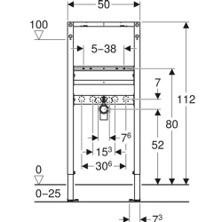 Geberit Duofix 112 Cm Tezgah Üstü Lavabo Bataryası İç Seti - 111.434.00.2