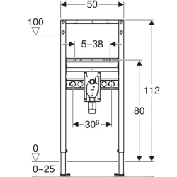 Geberit Duofix 112 Cm Tezgah Üstü Lavabo Bataryası İç Seti - 111.480.00.2